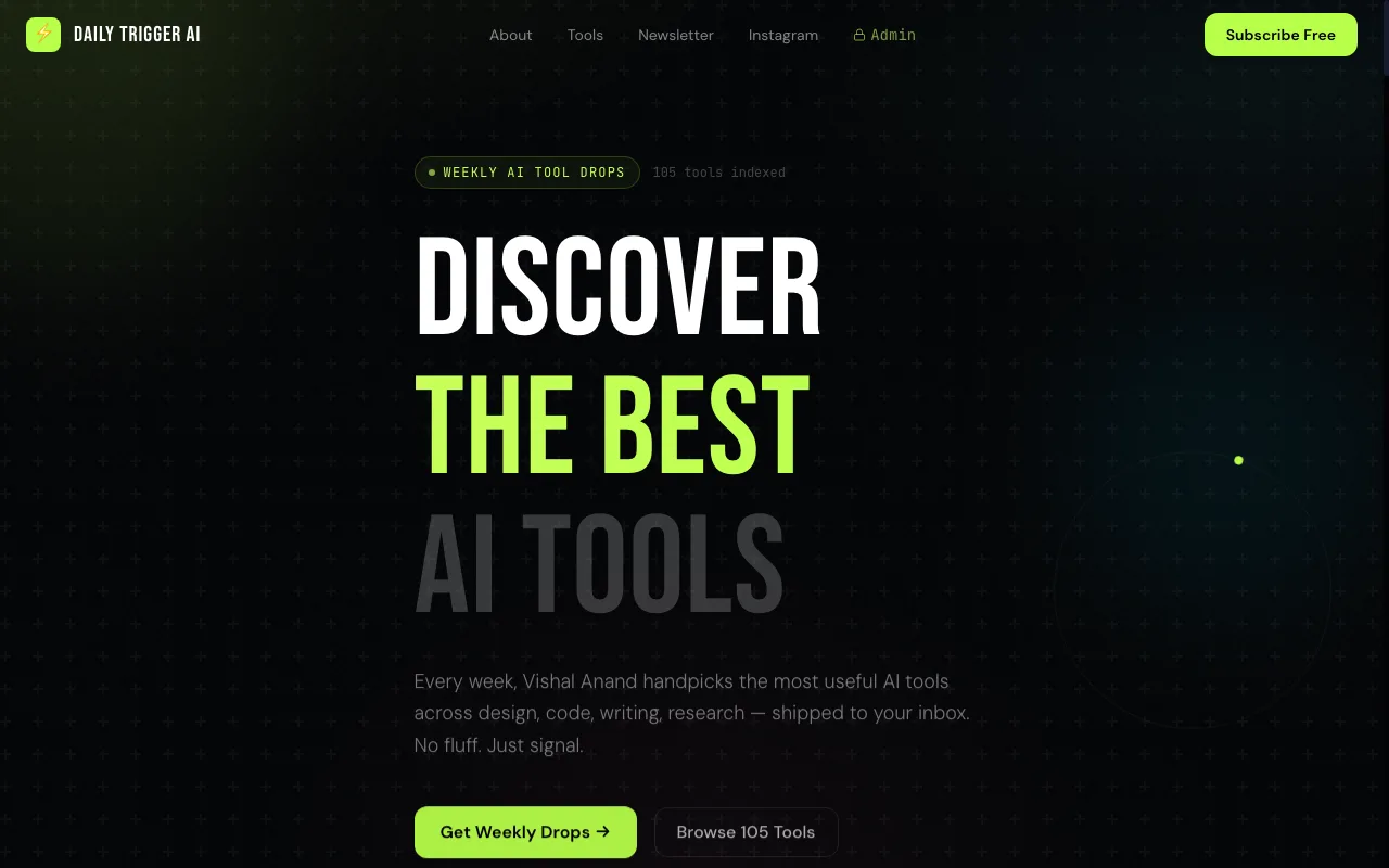 Daily Trigger AI aggregated directory dashboard